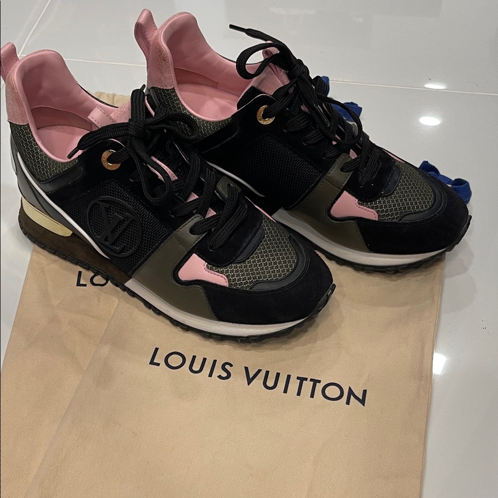 Authentic Louis Vuitton Multicolor Women’s Athletic Sneakers  Pink, Black, Olive